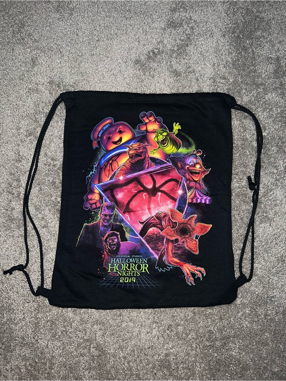Universal Studios Halloween Horror Nights 2019 Drawstring Hoodie Bag